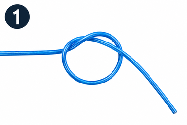 Rapala knot – step 1